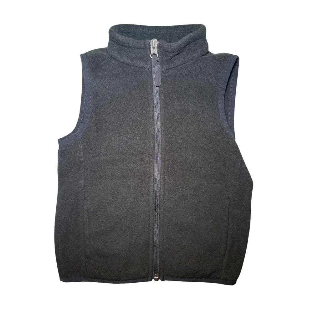 Amazon Essentials Fleece Vest Kids 3T Black Full Zip